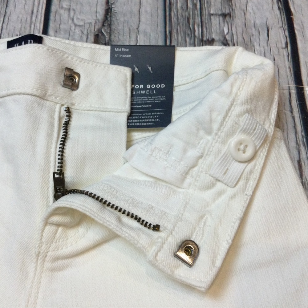 Gap Girls 8 Dolphin Shirt & White Denim Shorts - Picture 5 of 7